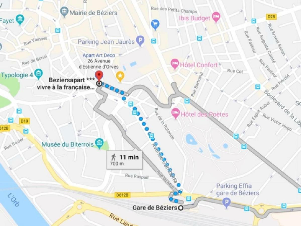 Beziers Studio Terrasse Екстериор снимка